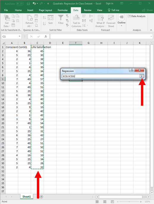 Quadratic Regression in Excel Dr. Matt C. Howard