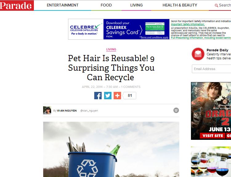 Parade Pet Hair Is Reusable! 9 Surprising Things You Can Recycle