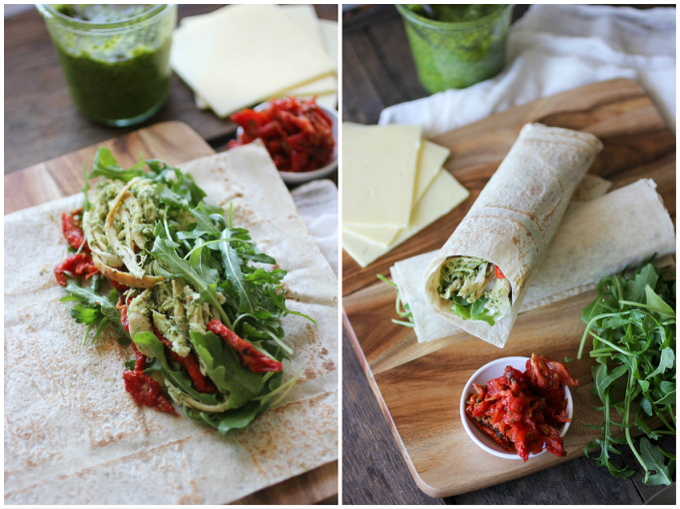 Chicken & Pesto Wraps Matters of the Belly