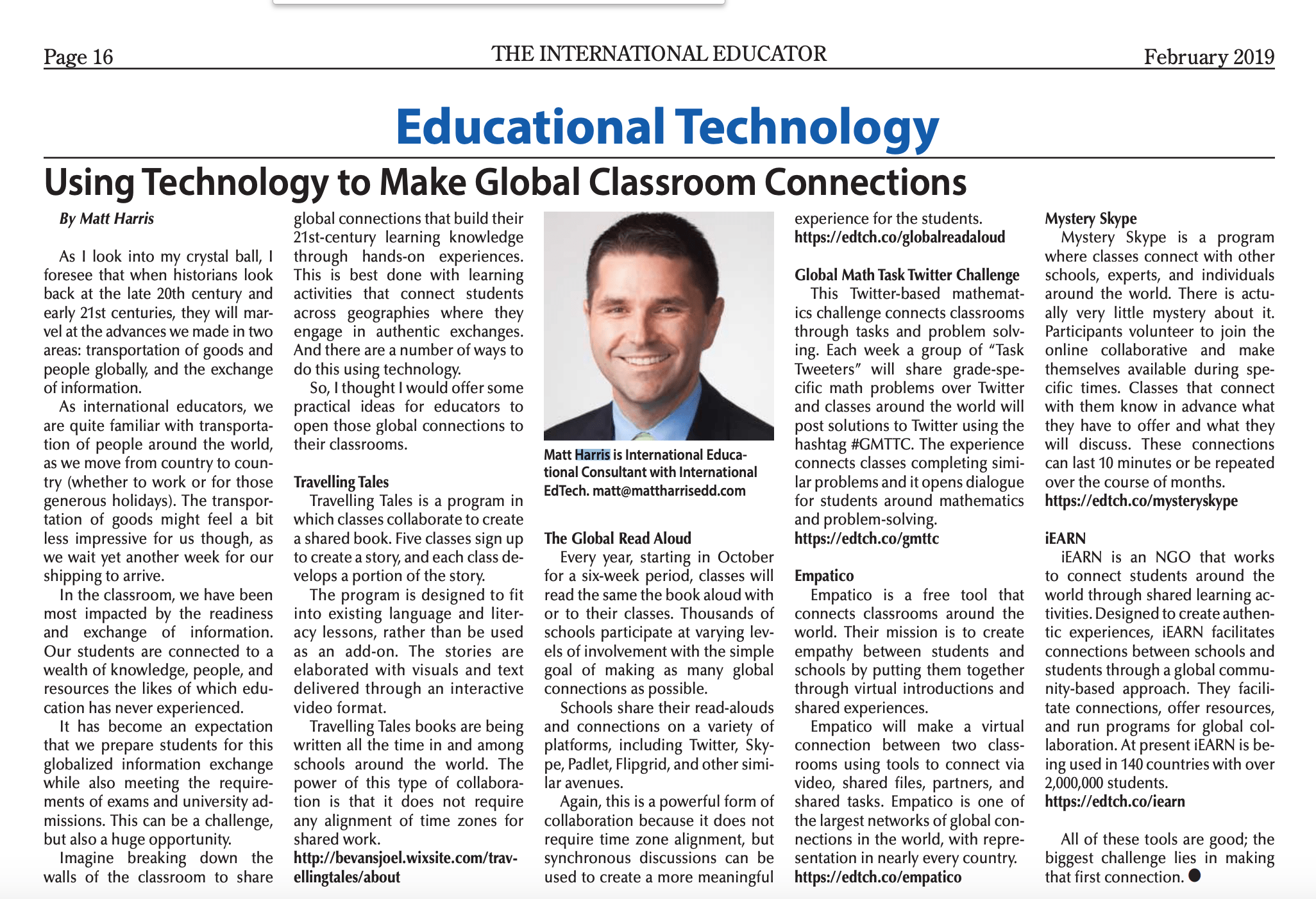 Using Technology to Make Global Classroom Connections