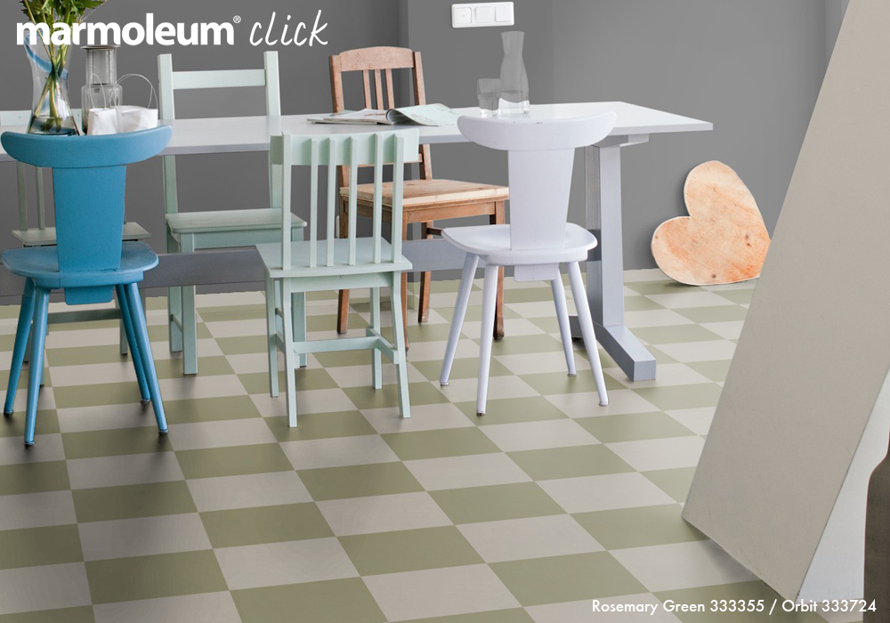 Forbo Marmoleum Click Rosemary Green 333355 30x30cm Matthuset i