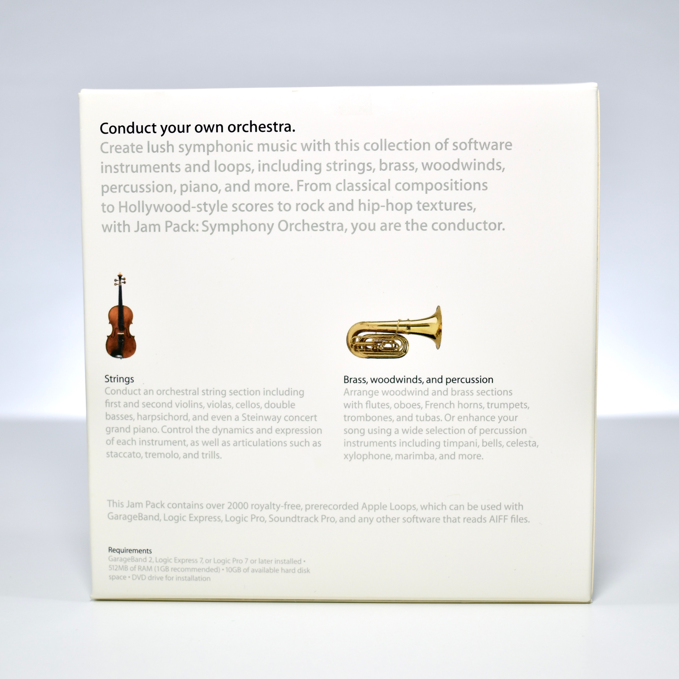 GarageBand Jam Pack Symphony Orchestra box (2006)