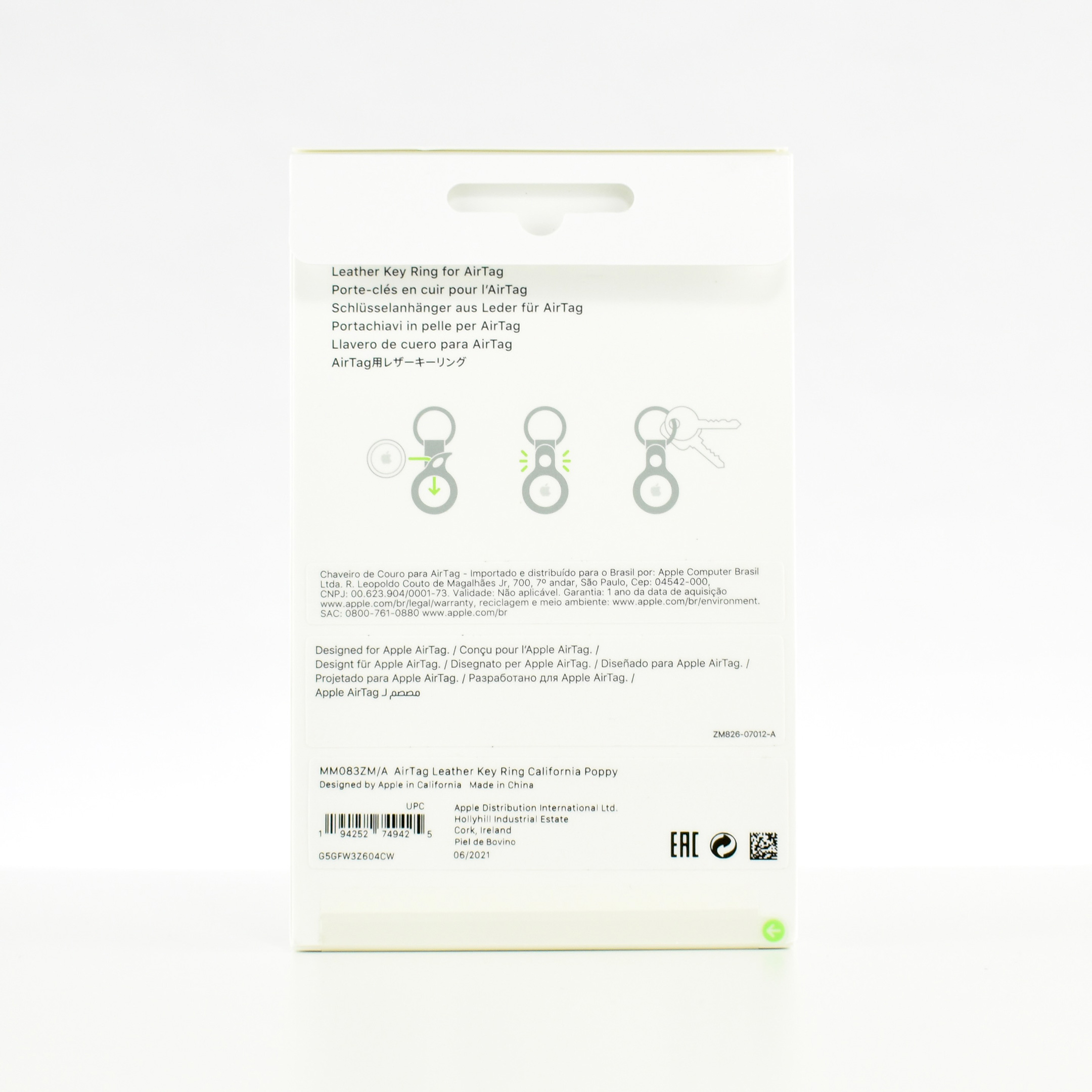 AirTag Leather Key Ring (California Poppy, 2020)