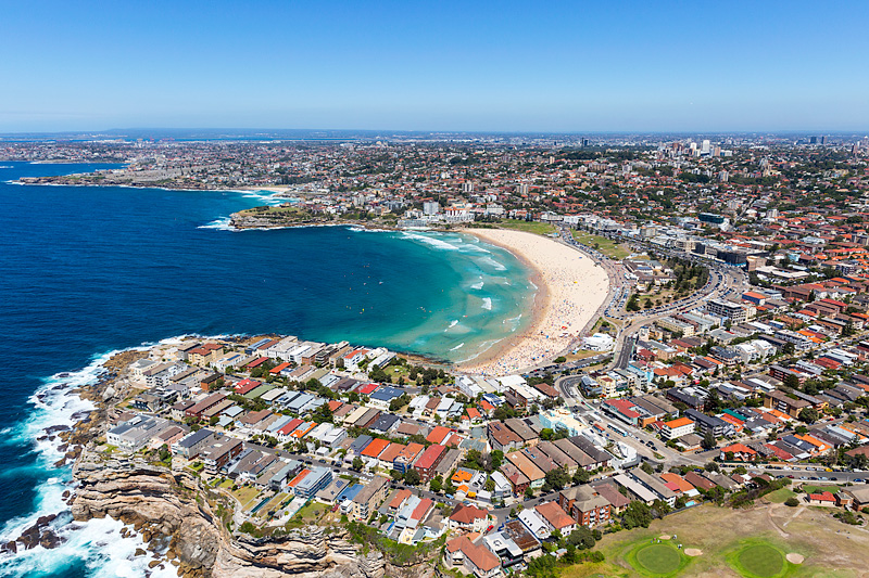 Bondi Beach Classic View Aerial Photos Sydney Images