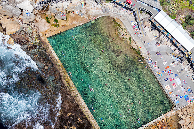 Wylies Baths Aerial Images Sydney's Eastern Beaches Landscape Photos