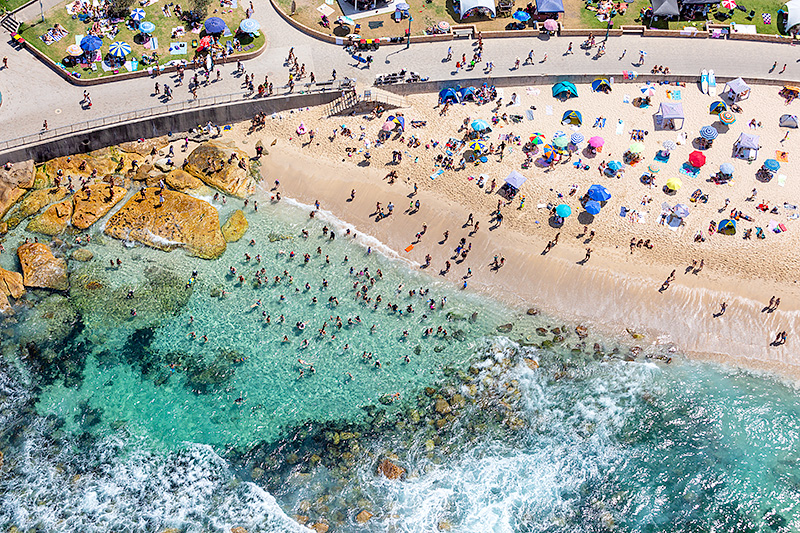 Bronte Beach Rock Pool Aerial Photos Australia Day 2019 Images