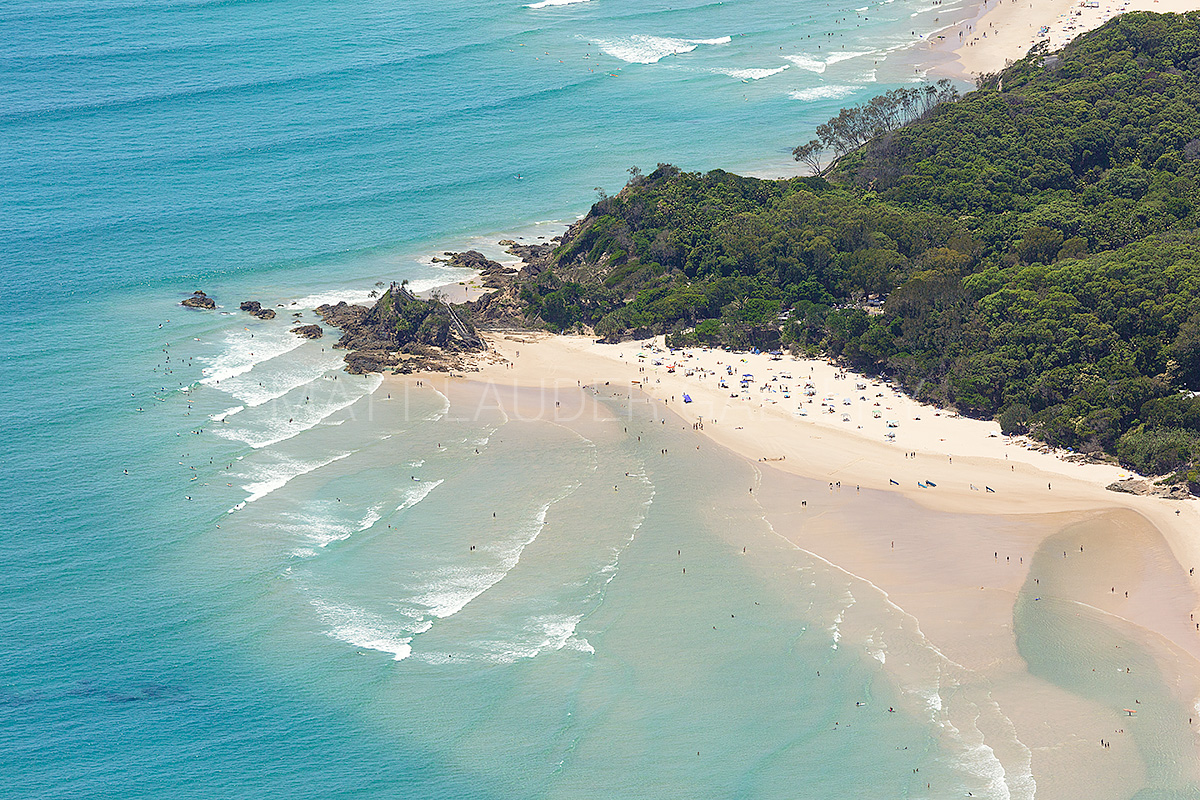 The Pass Byron Bay Aerial Photos Framed Acrylic Printed Photo
