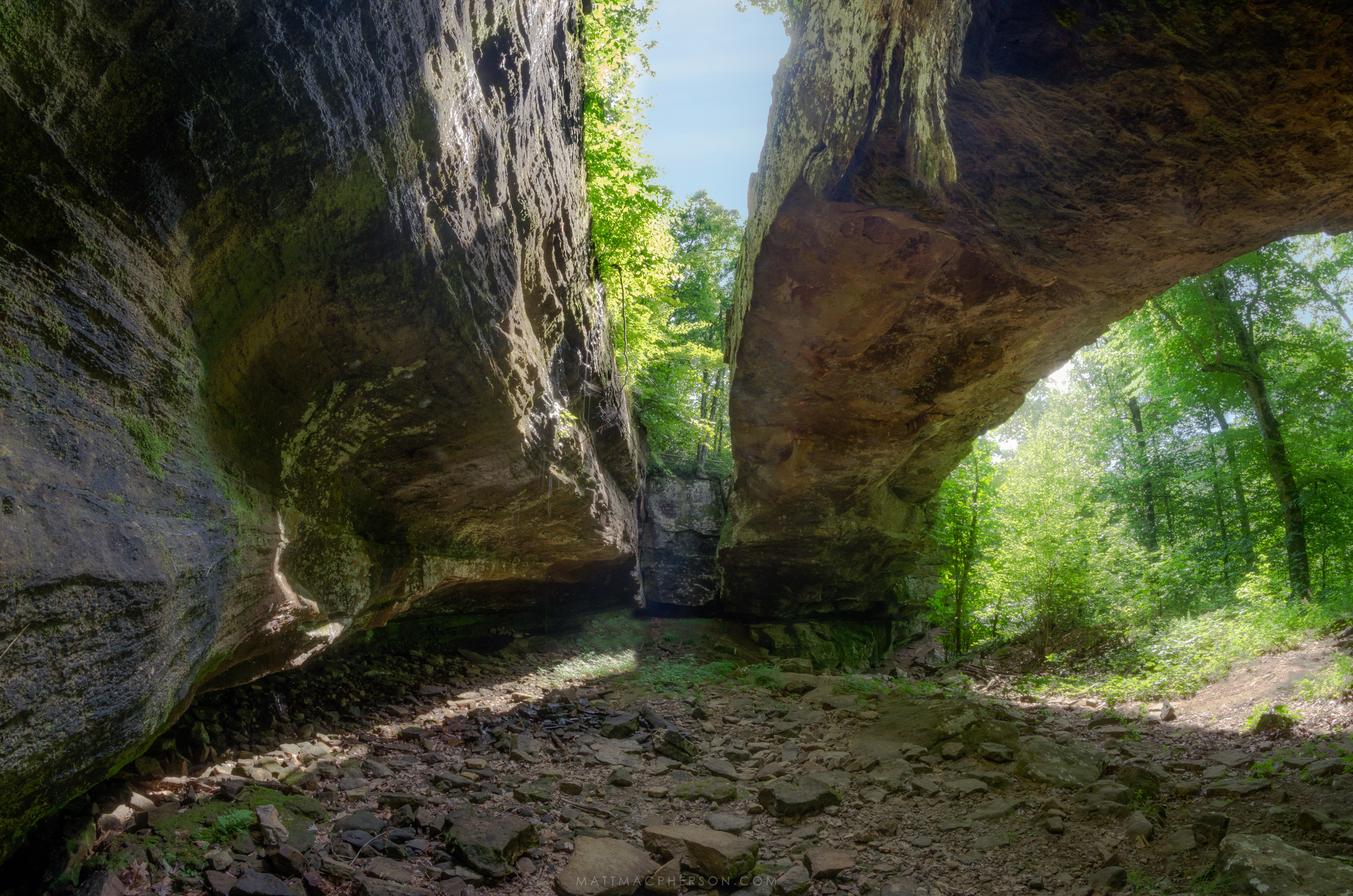 Alum Cove natural bridge in Arkansas. So big there used to be a road