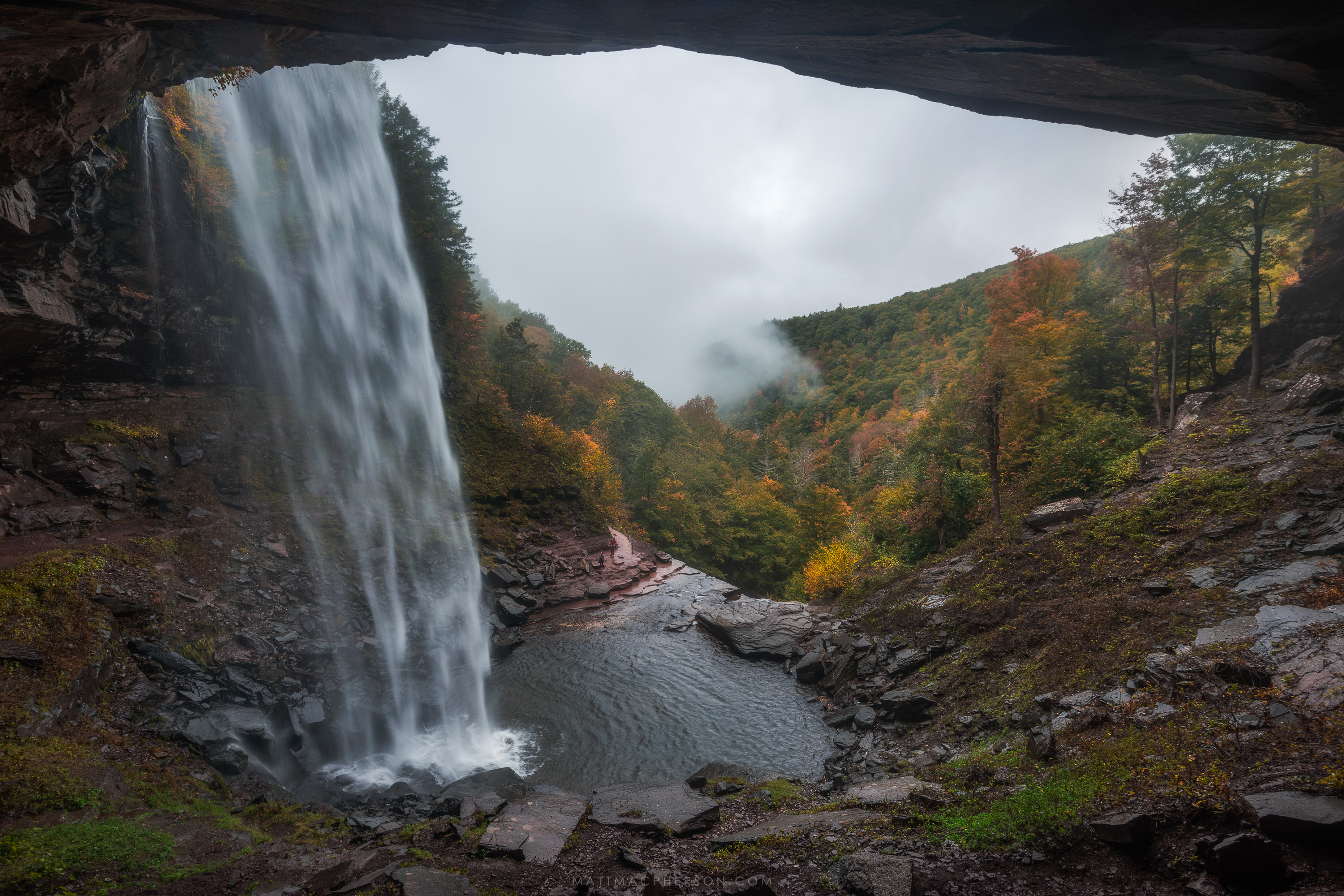 [3000x2002] Inside Kaaterskill Falls [OC][3000x2000] /r/EarthPorn r