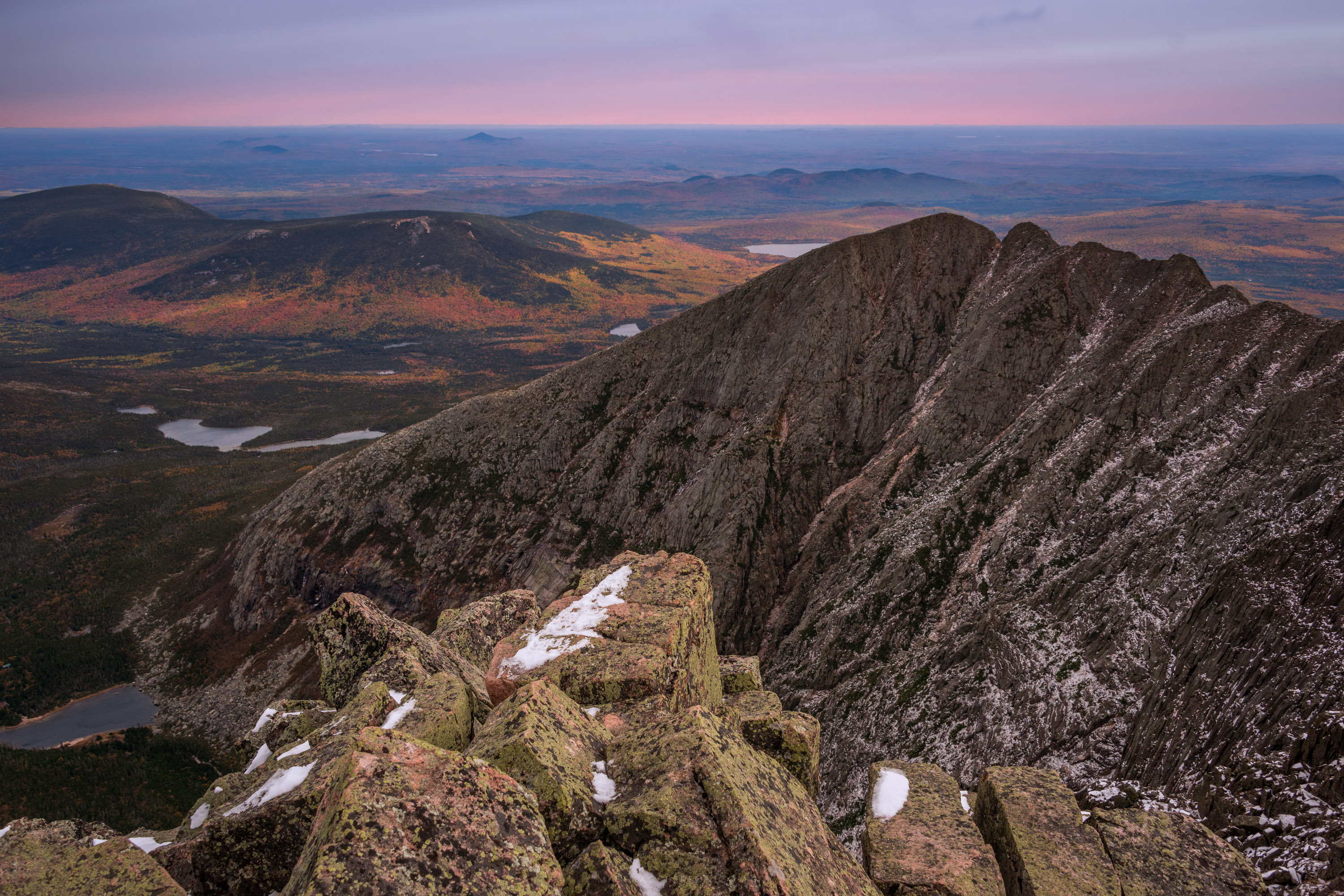 The "Knife Edge" of Mount Katahdin, Maine. Taken from the northern