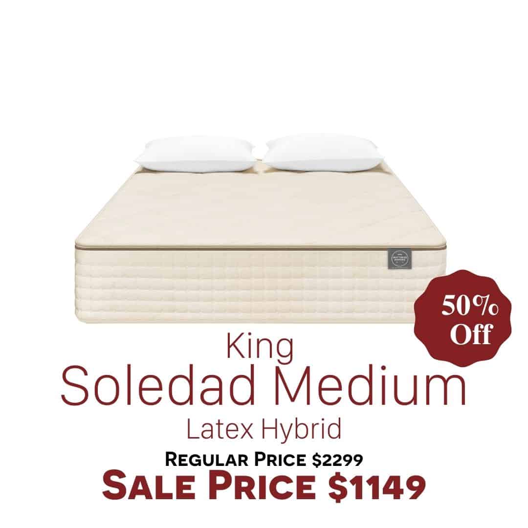 King Soledad Medium (Dunlop Clearance) Latex Mattress San Diego