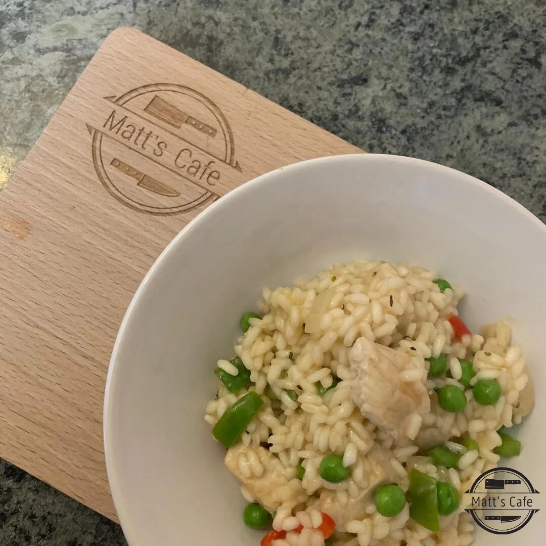 Chicken And Pea Risotto Matt's Cafe