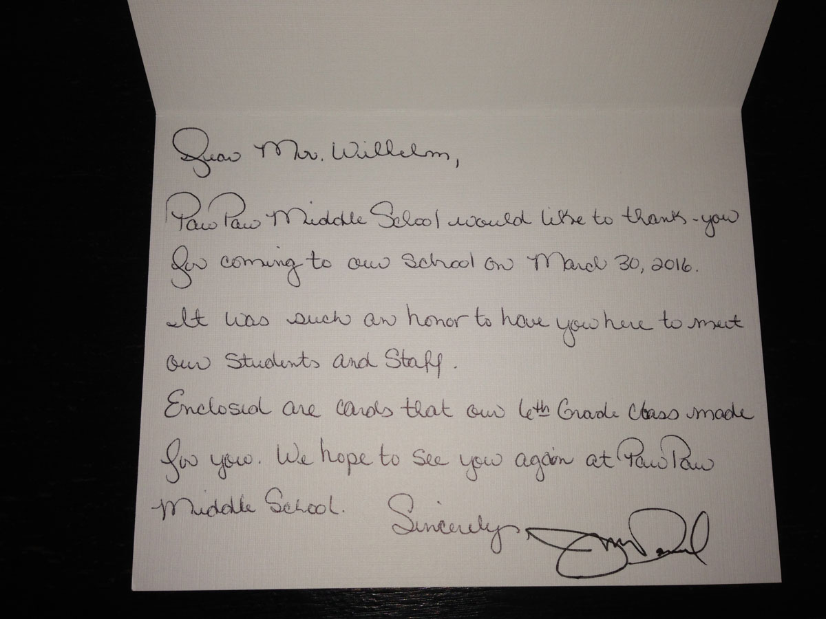 Middle School Thank You Notes Virtual School Assemblies