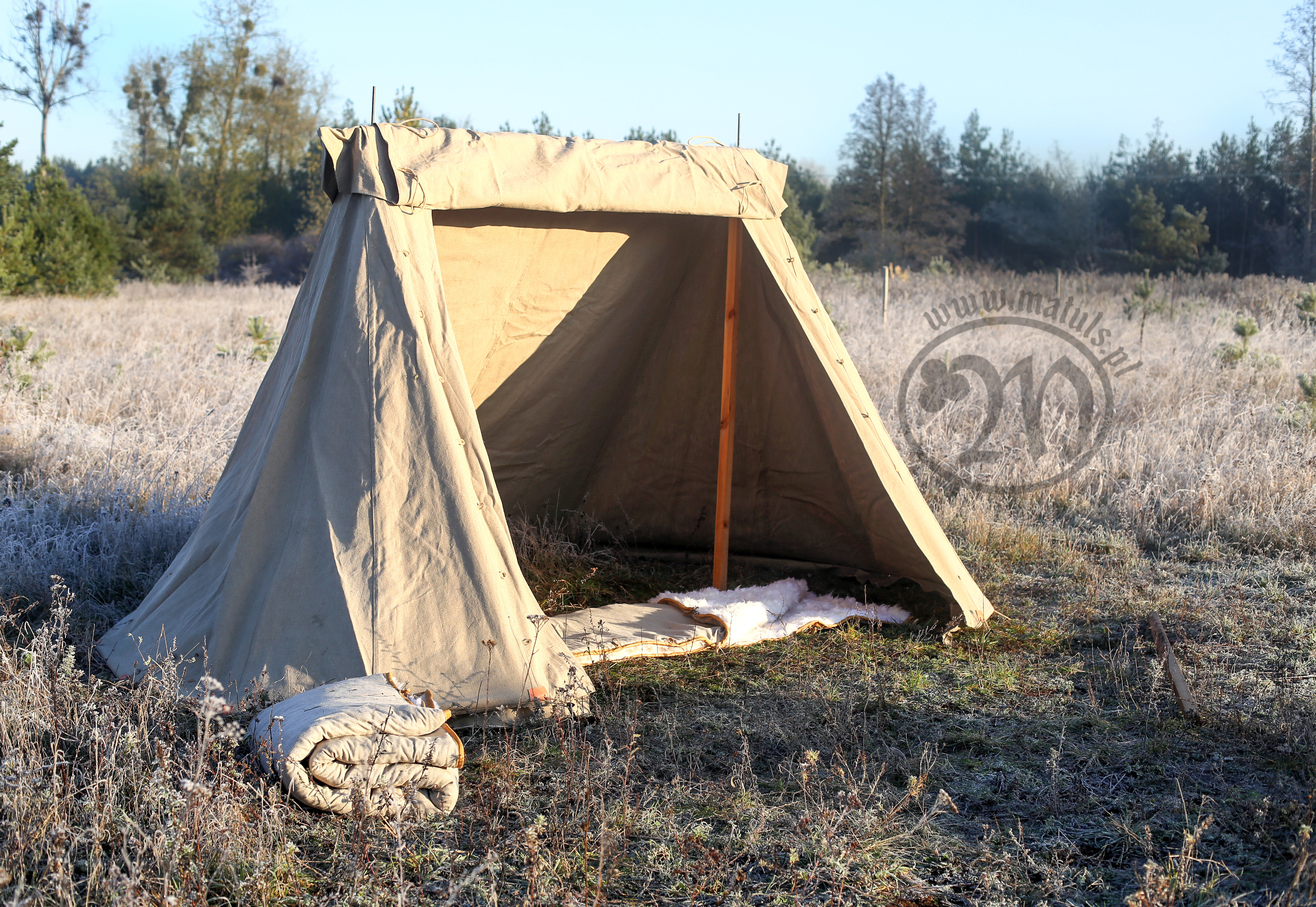 Historical wedge tent Norman / Saxon type linen Matuls