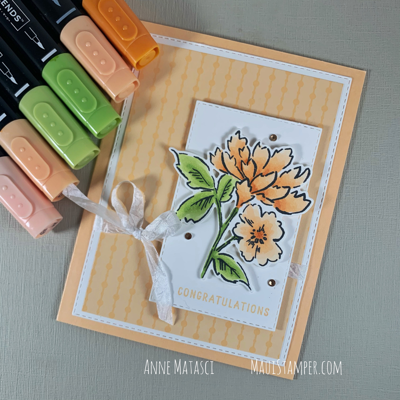 HandPenned Petals and Stampin’ Blends The Maui Stamper