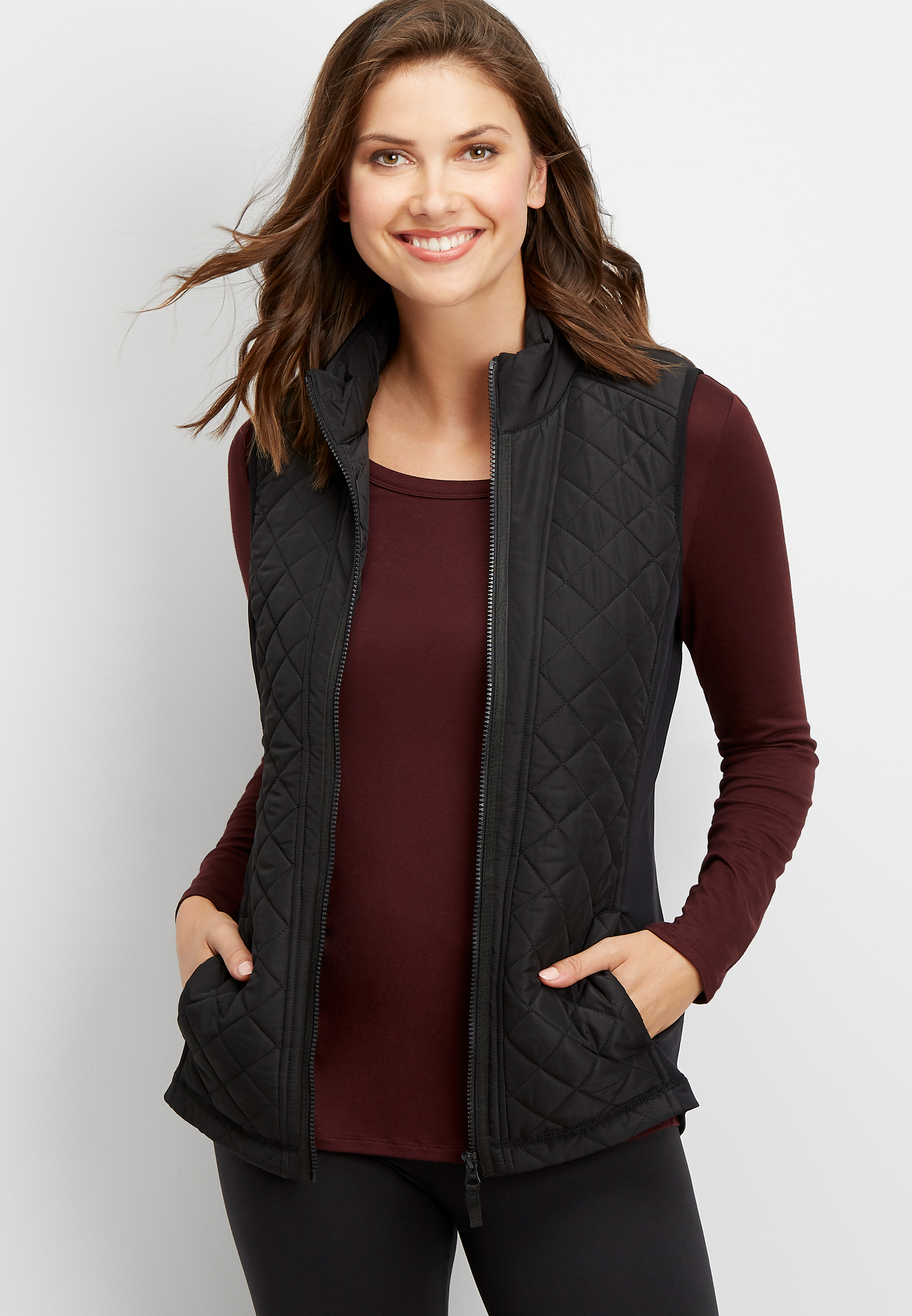 solid active puffer vest maurices