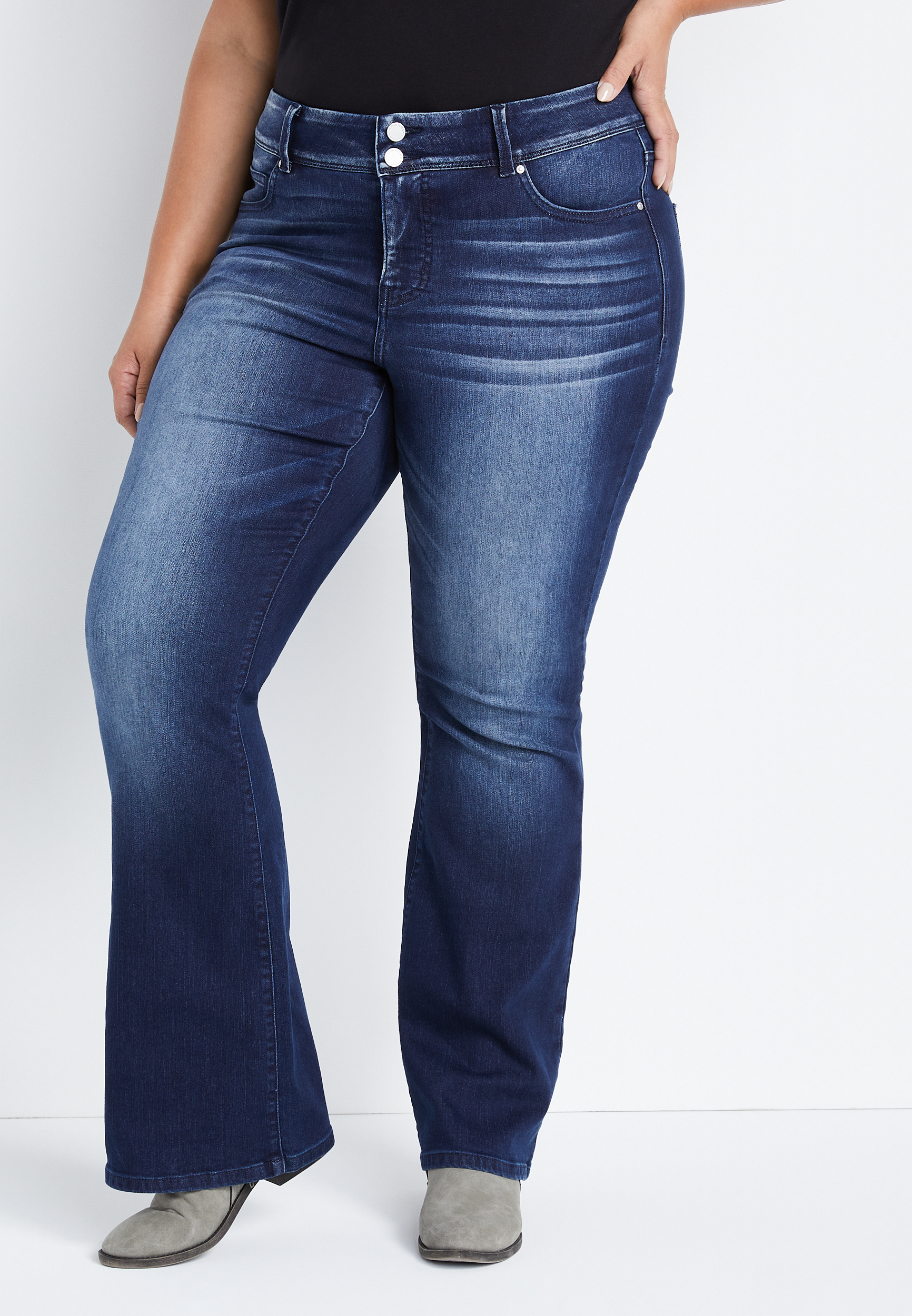 Plus Size m jeans by maurices™ Everflex™ Flare Mid Rise Jean maurices