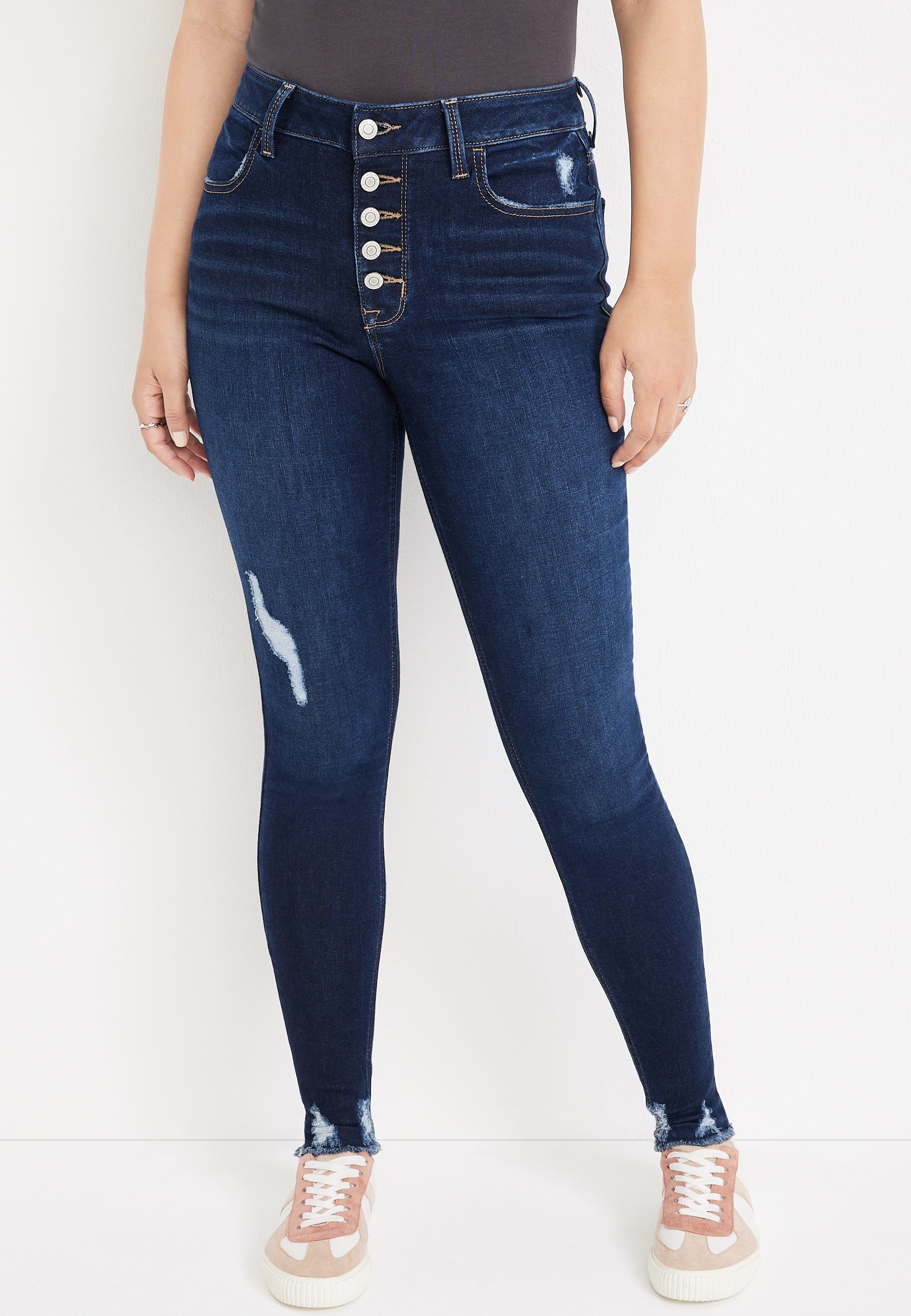 m jeans by maurices™ High Rise Button Fly Jegging maurices