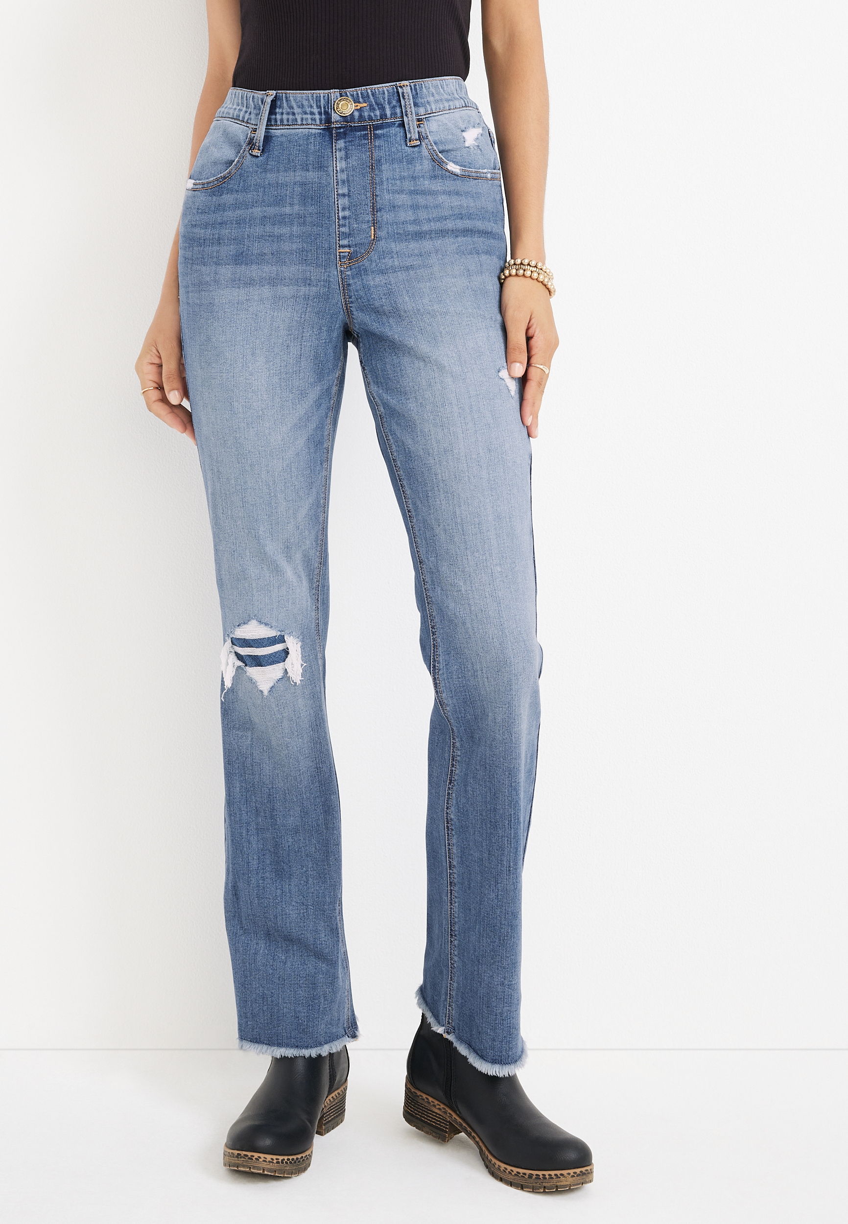 m jeans by maurices™ Cool Comfort Slim Boot Pull On Super High Rise