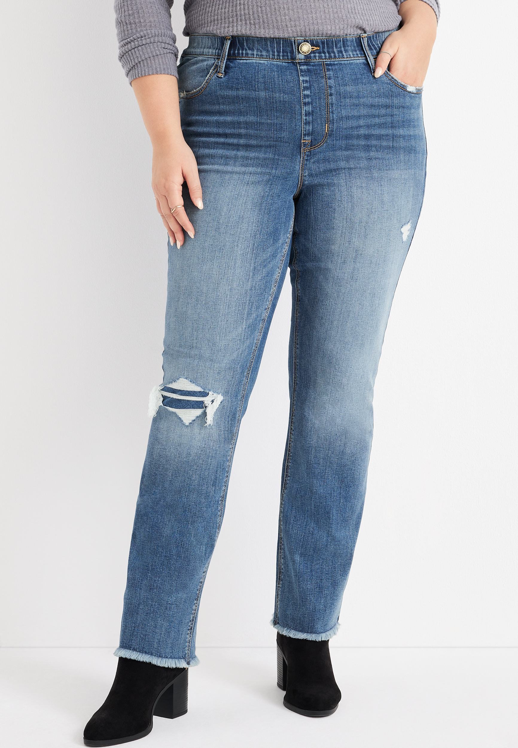 Plus Size m jeans by maurices™ Cool Comfort Slim Boot Pull On Super