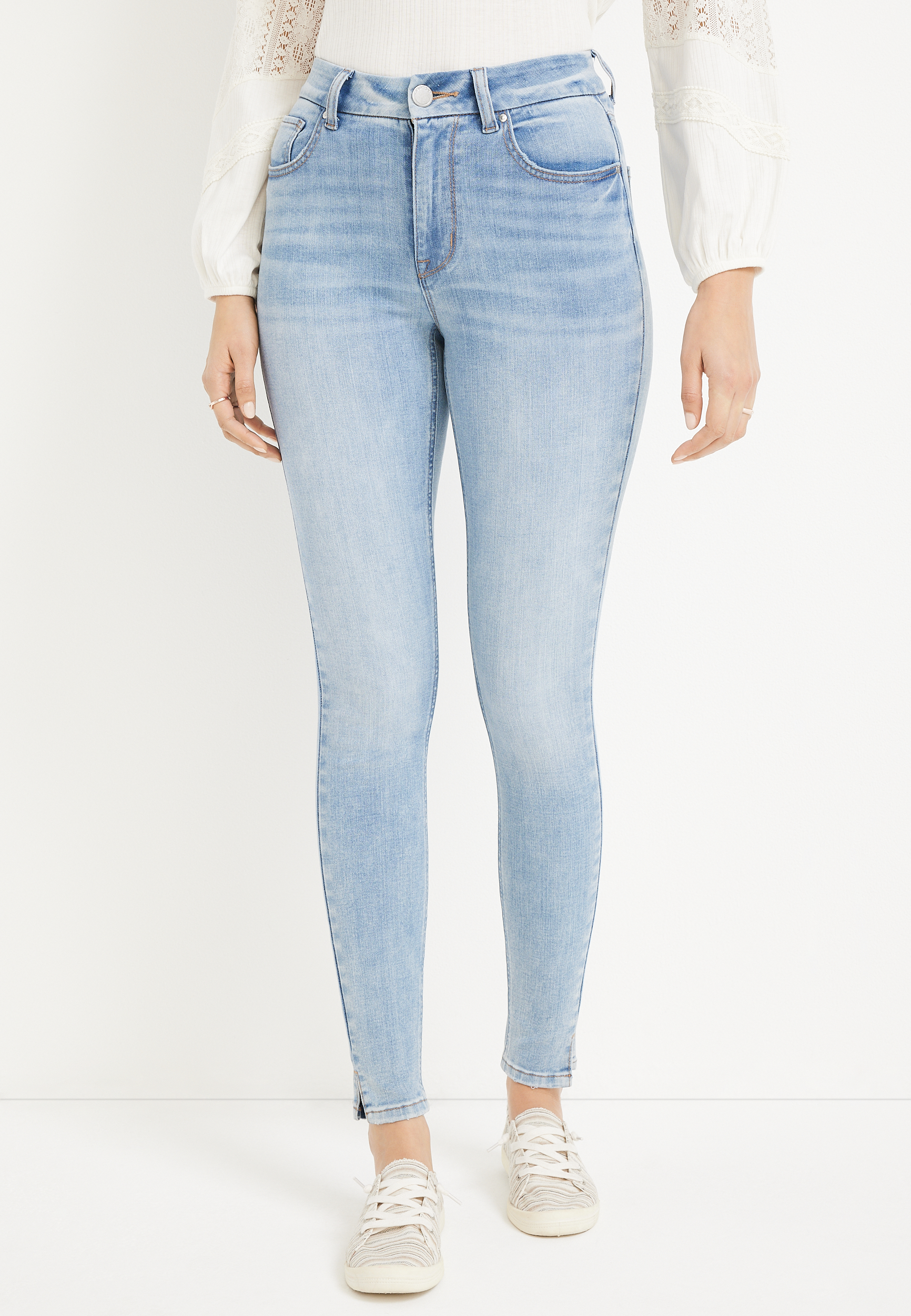 m jeans by maurices™ Limitless High Rise Slit Hem Jegging maurices