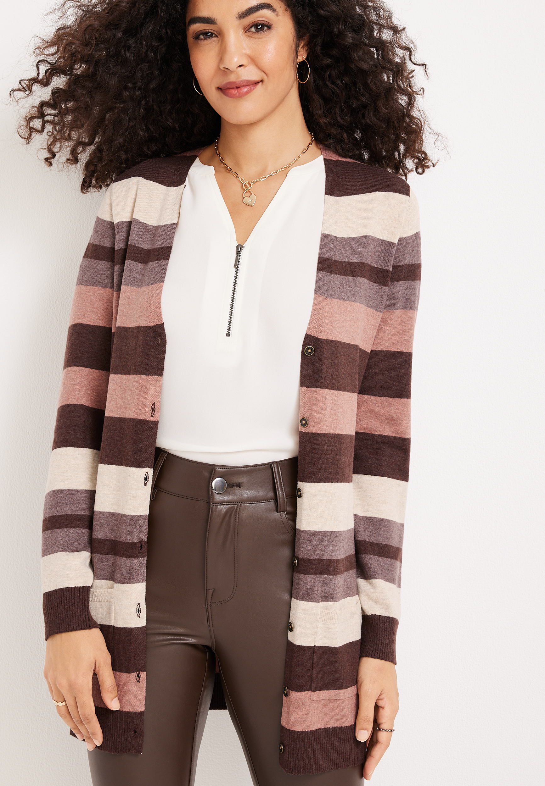Striped Boyfriend Cardigan maurices