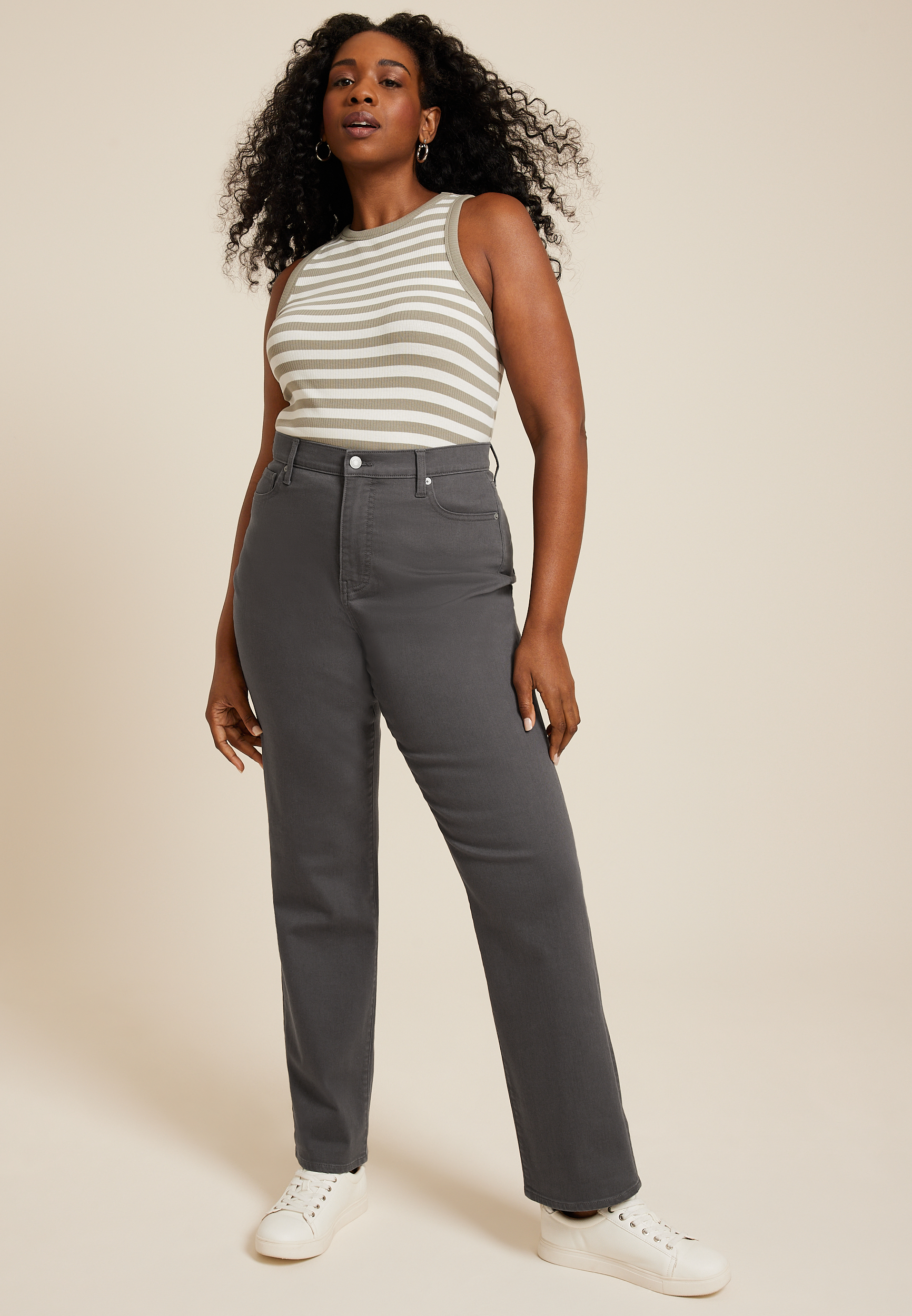 Plus Size m jeans by maurices™ Color High Rise Sculpt Straight Jean