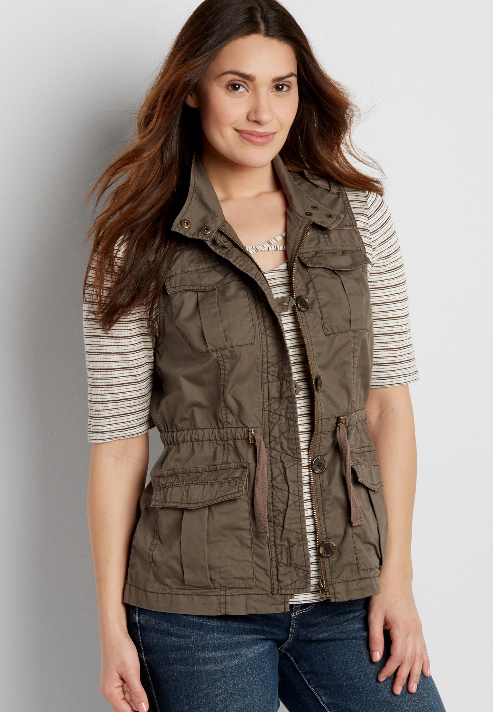 military style vest maurices