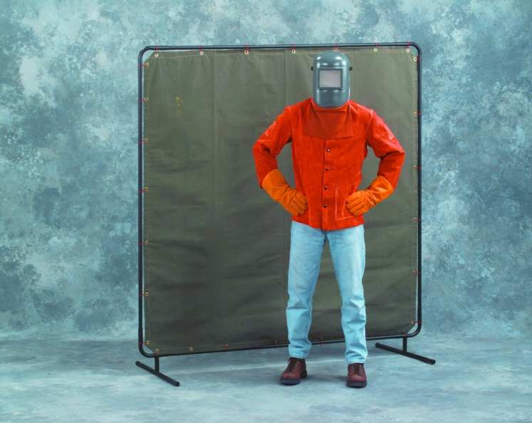 SINGLE PANEL WELDING SCREENS (VINYL LAMINATED POLYESTER GREEN 29 lbs