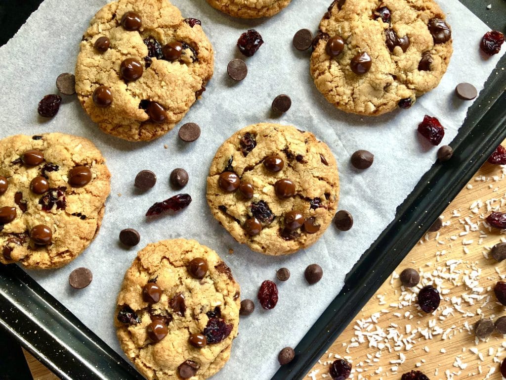 Dairy Free Chocolate Chip Coconut Cranberry Cookies Maverick Baking