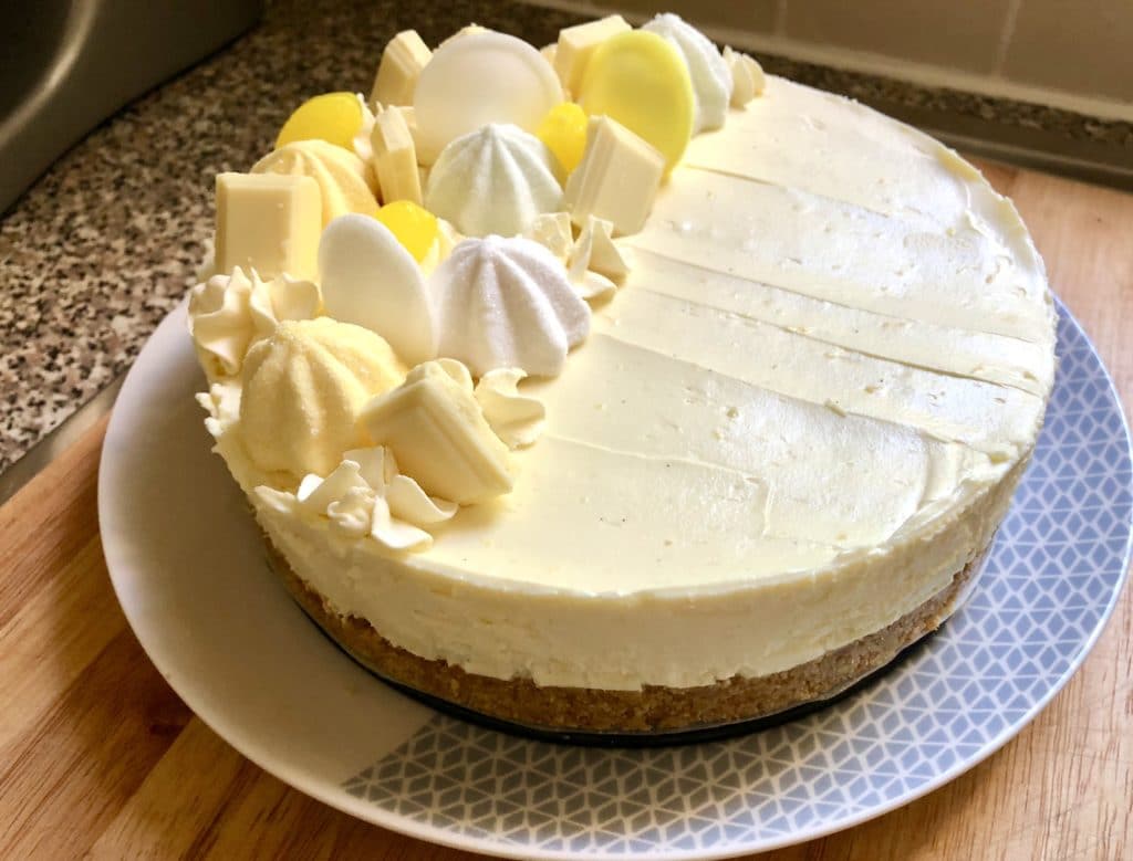 Lemon White Chocolate Cheesecake (No Bake!) Maverick Baking