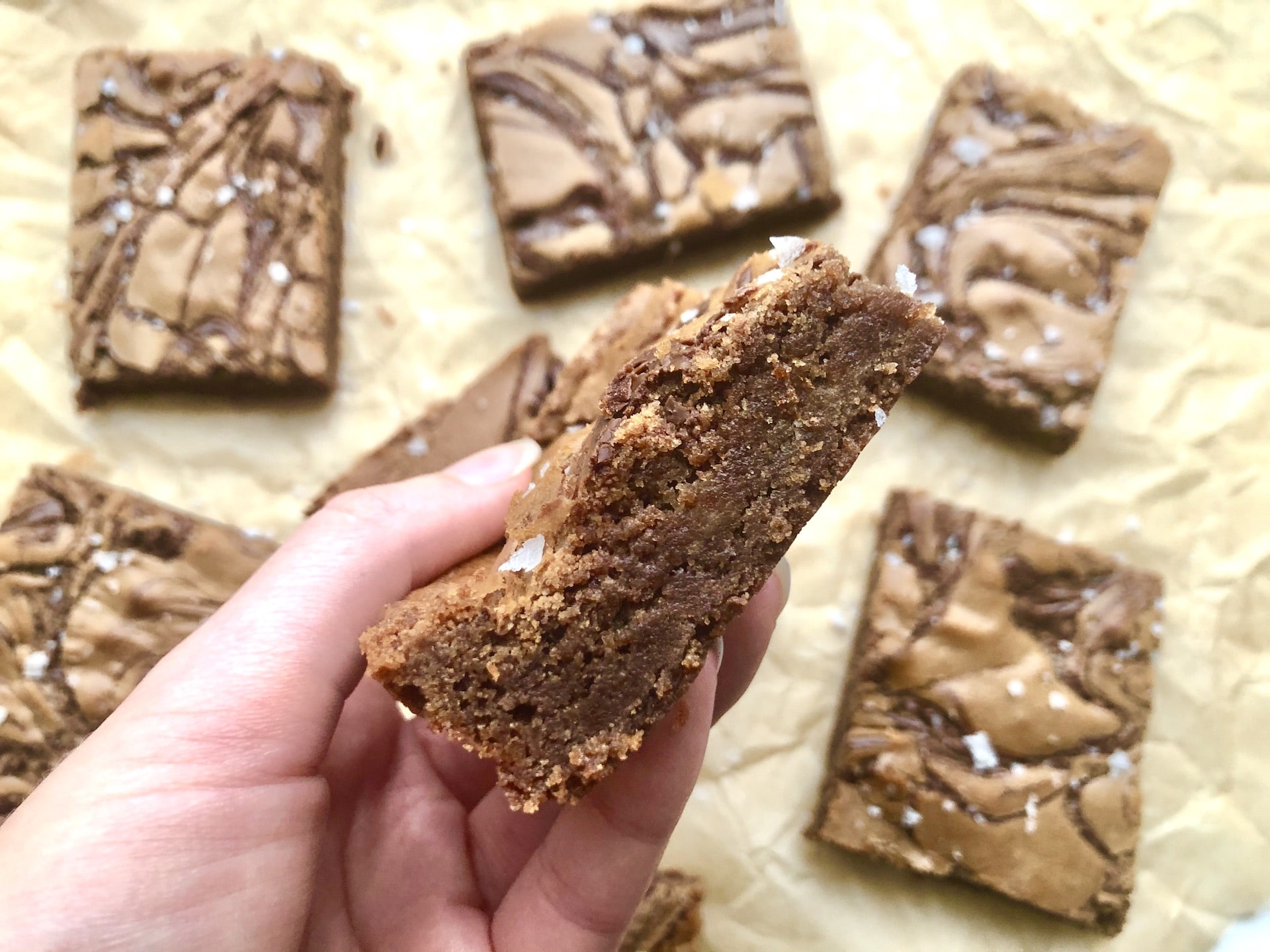 Nutella Sea Salt Brownies at home with Melt Maverick Baking