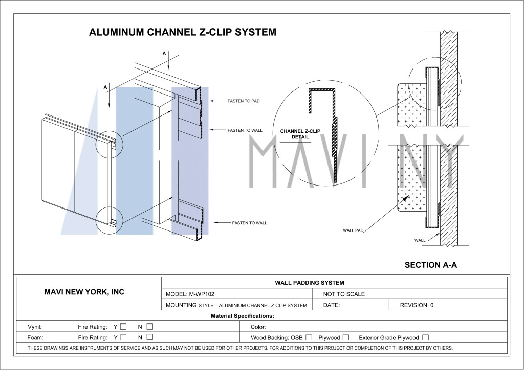 Wall Padding Mavi New York