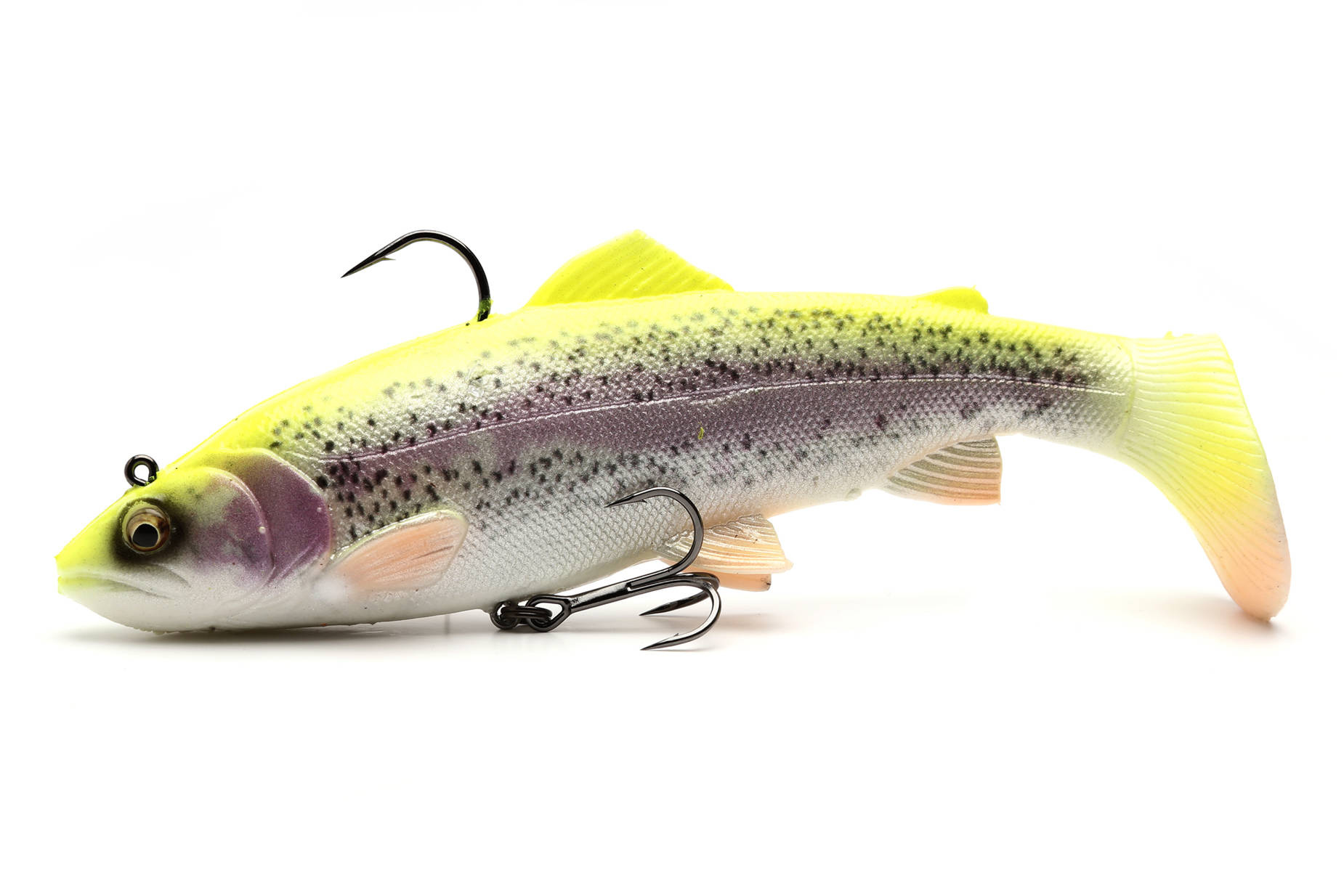 GUMA SAVAGE GEAR 4D RATTLE SHAD LEMON TROUT PRZYNĘTY \ Sztuczne