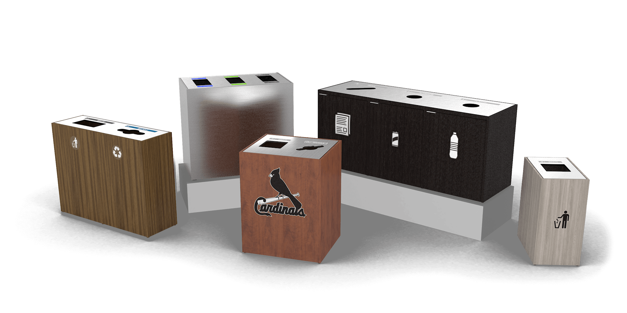 Small Space Custom Waste & Recycling Bins Premier Collection MaxR