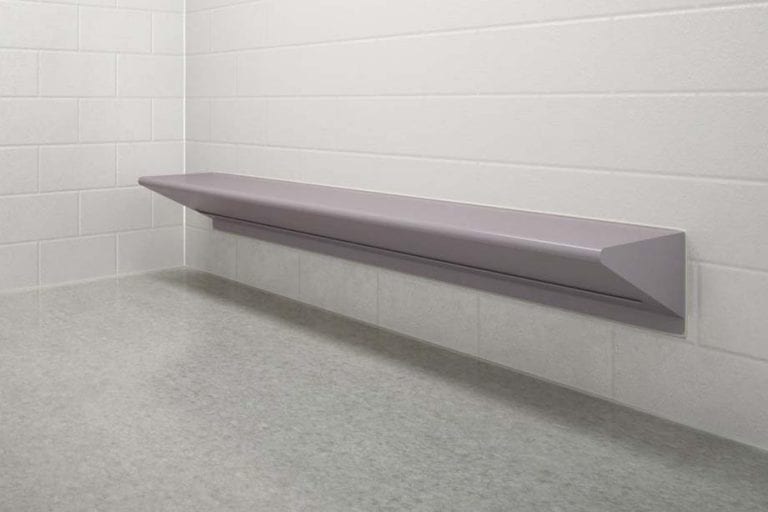 Wall Mounted Bench Detention Facility Furniture MaxSecure