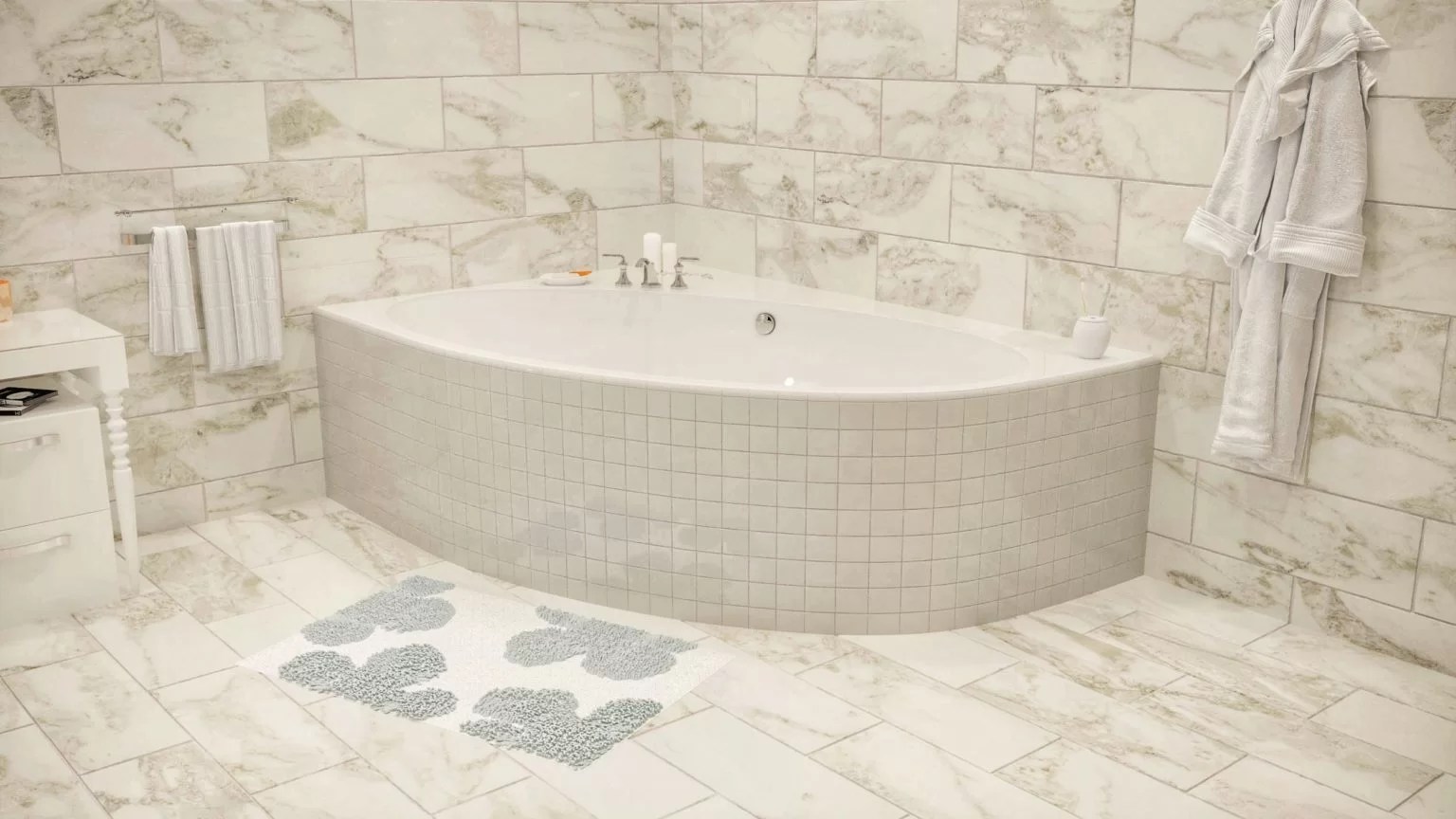 Ванна из литьевого мрамора FIJI размер от 1890×960×570