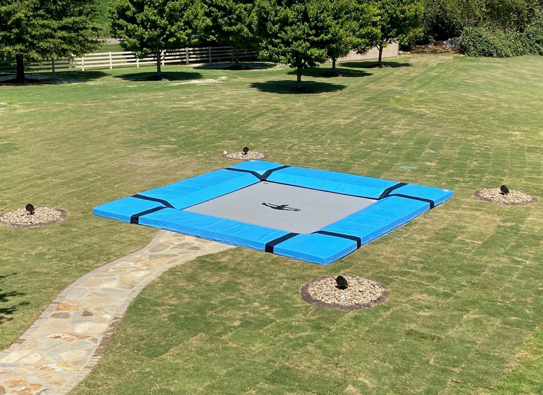 14' x 14' Super Quad Trampoline Package MaxAir Trampolines