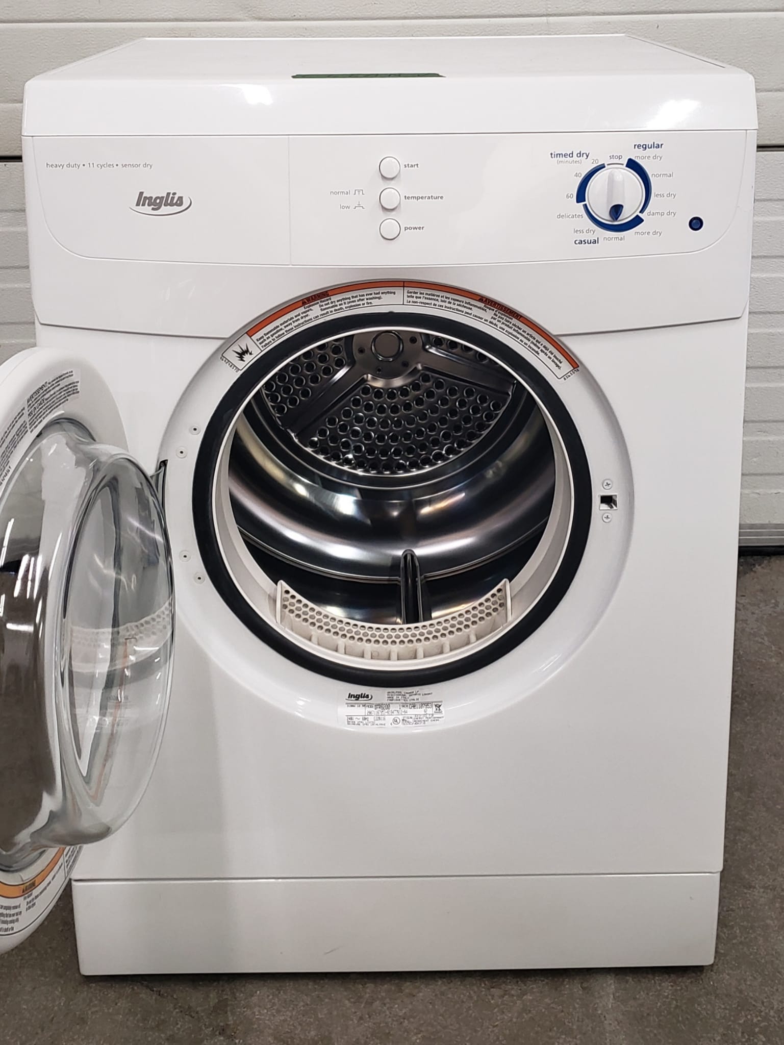 Order Your Used Electrical Dryer Apartment Size Inglis Ifr8200 Today!
