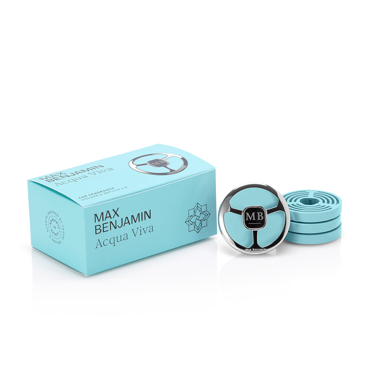 Car Fragrance Dispenser Gift Set Acqua Viva Max Benjamin