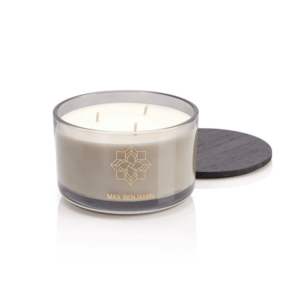 3 Wick Candle French Linen Water 560g Max Benjamin