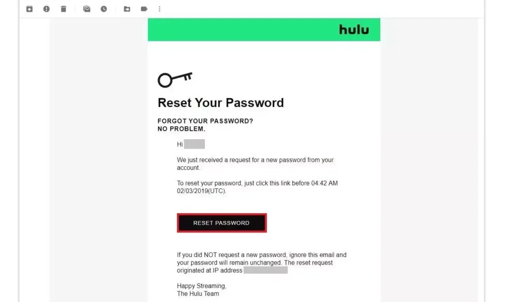 How to Reset Hulu Password