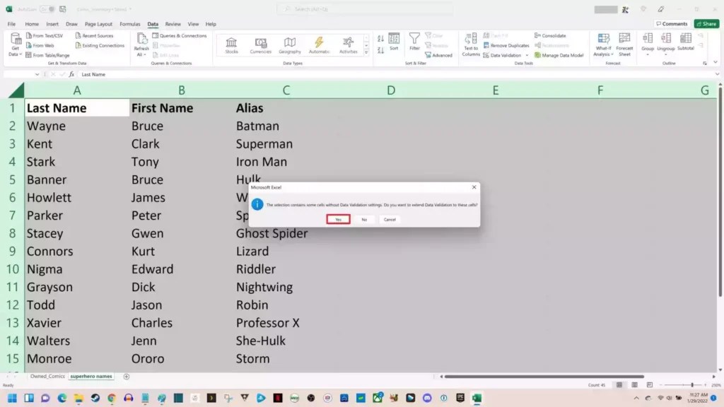 How to Remove Data Validation in Microsoft Excel