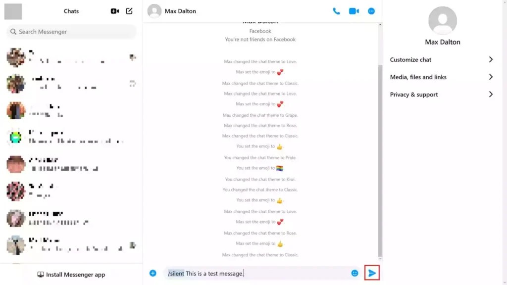 How to Send Silent Facebook Messenger Message Without Notification