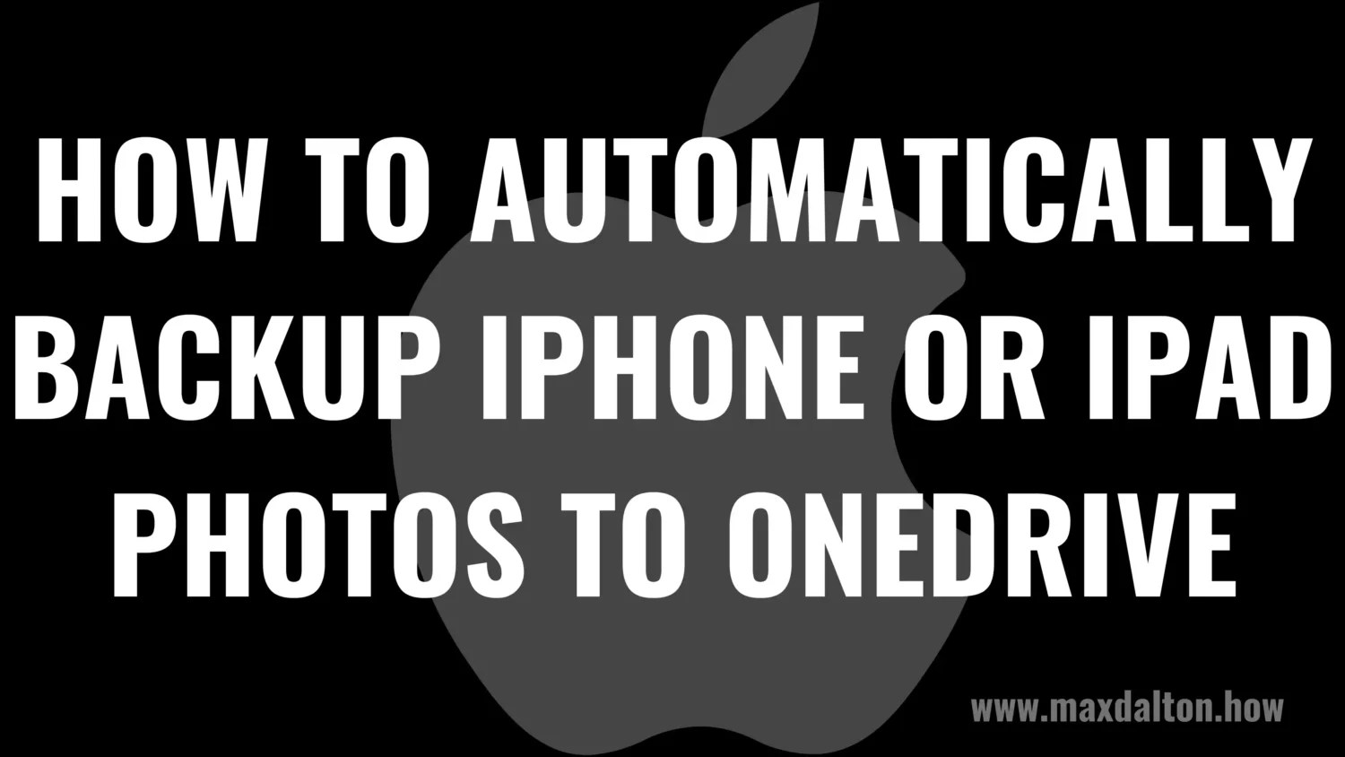 How to Automatically Backup iPhone or iPad Photos to OneDrive