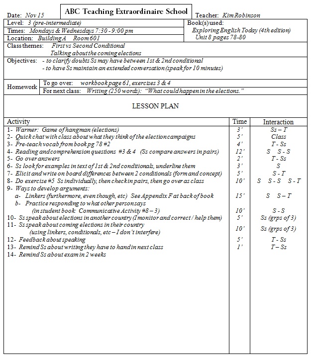 Teaching Ideas 5 Lesson Planning 101 Max's English Corner