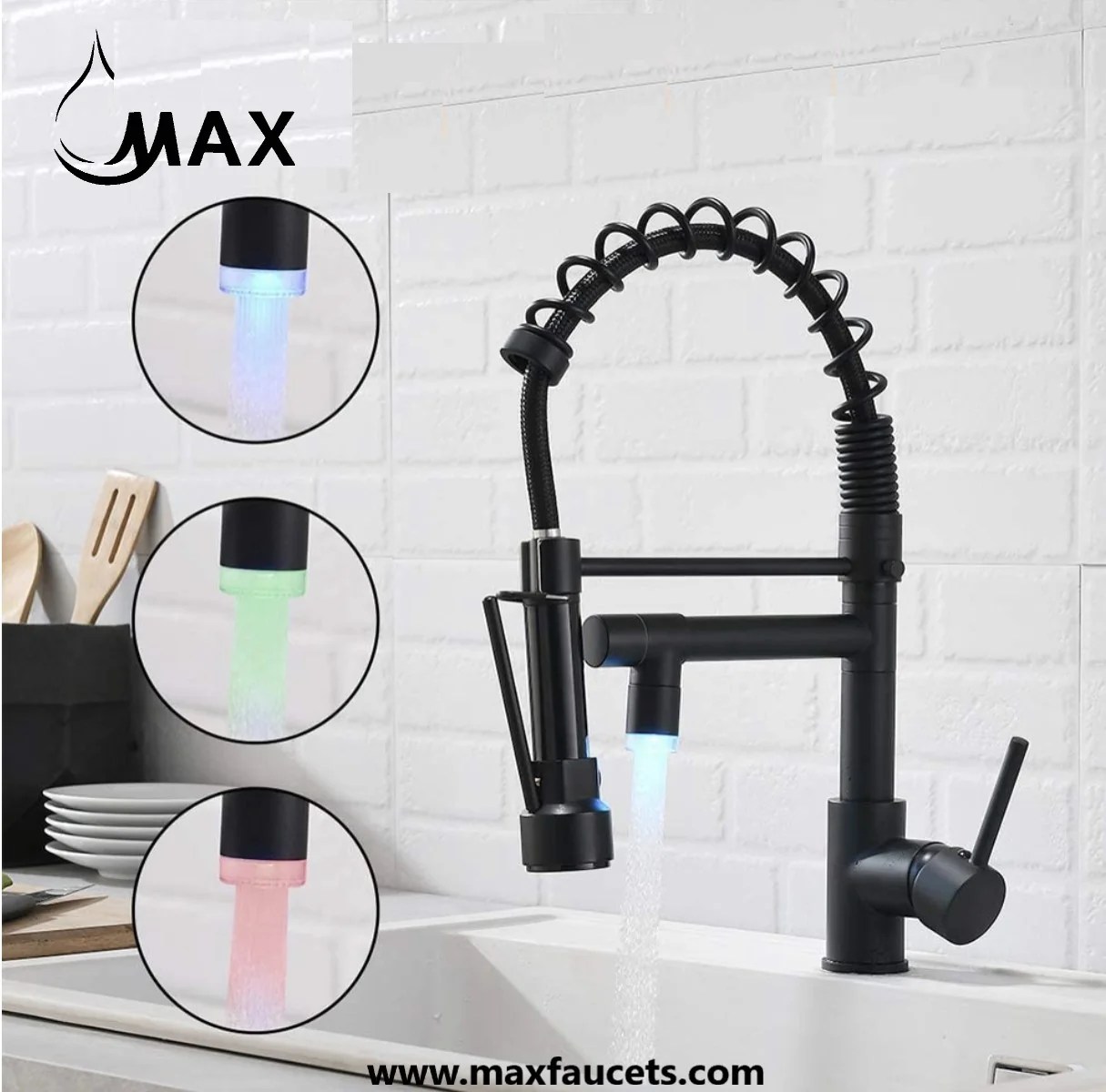 PreRinse Kitchen Faucet Hands Free PullDown Flexible With Separate P