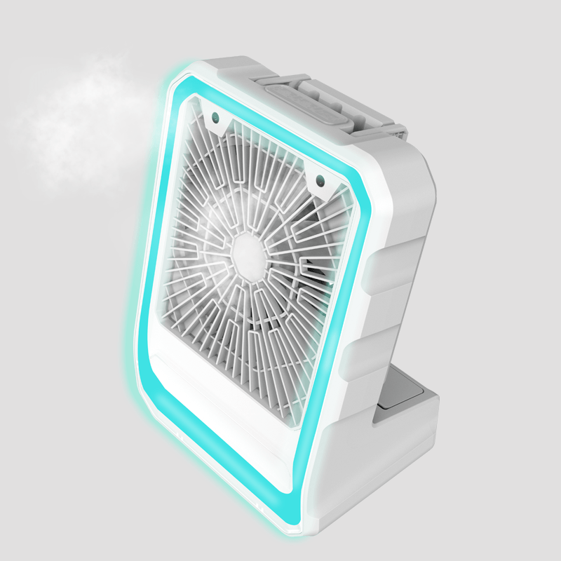 Wholesale Outdoor Cordless Misting Fan Battery Operated Portable Cooling Fan maxforcepower