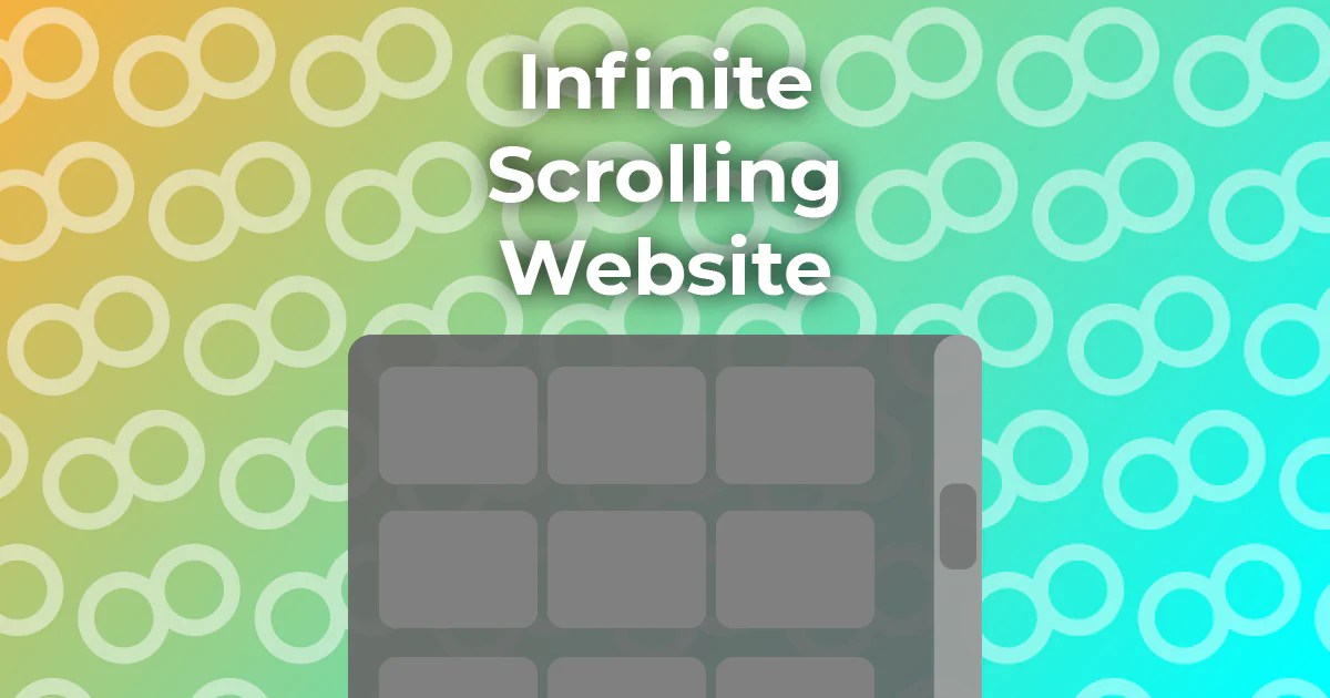 Infinite Scrolling site with JavaScript