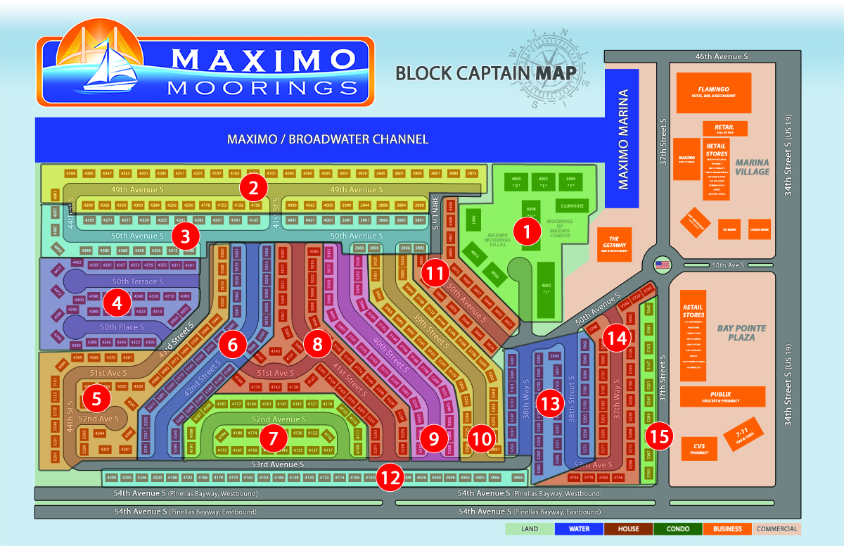 Block Captains Maximo Moorings Neighborhood